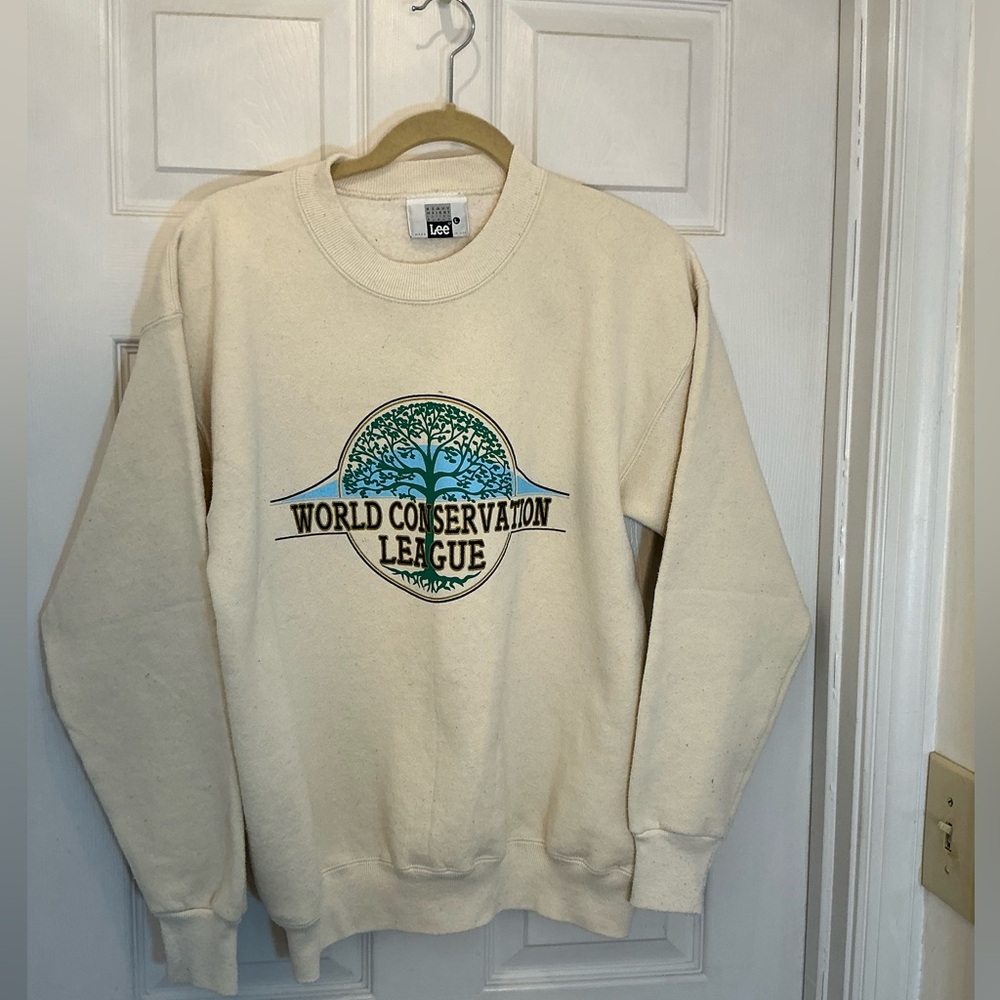 🌍 Vintage Lee World Conservation League Sweatshirt • Made in USA • 1990s